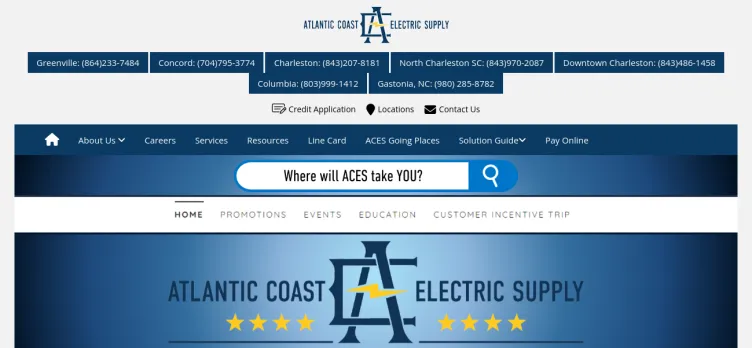 Screenshot Atlantic Coast Electric Supply