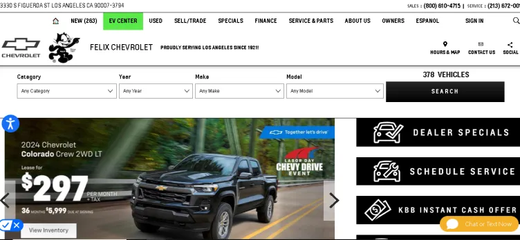 Screenshot Felix Chevrolet