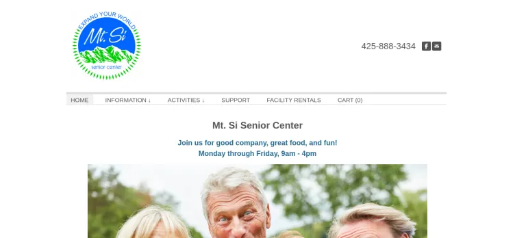 Screenshot MtsiSeniorCenter.org