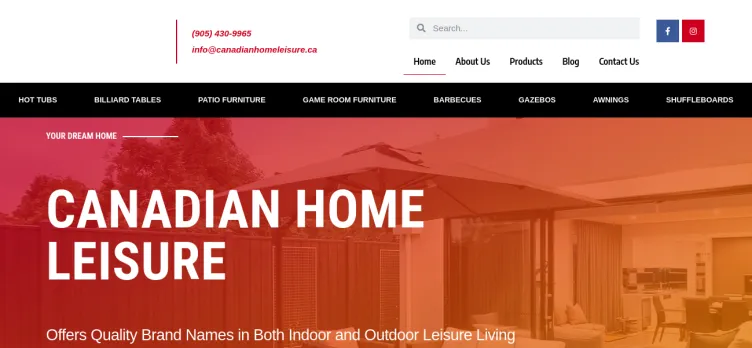 Screenshot Canadian Home Leisure