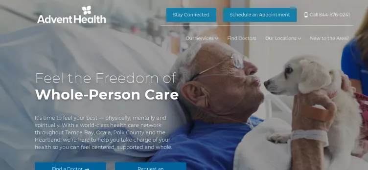 Screenshot AdventHealth.com