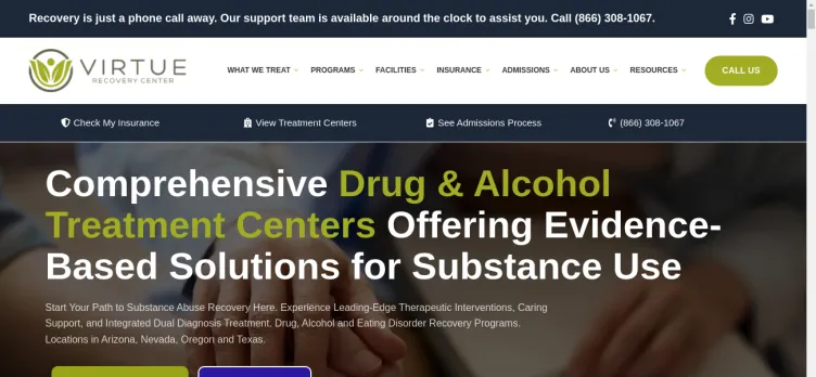 Screenshot Virtue Recovery Center