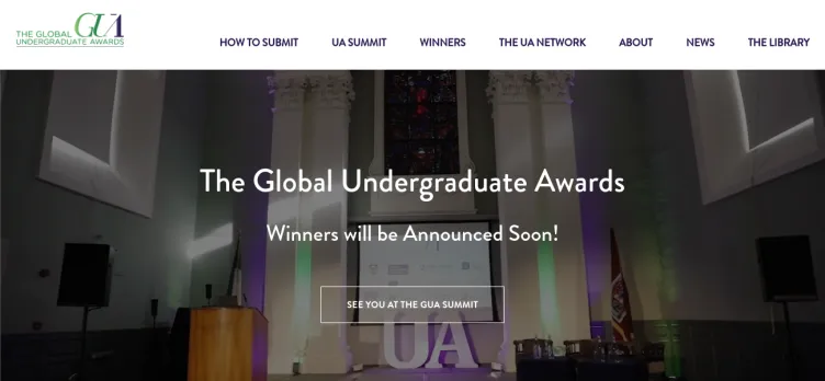 Screenshot UndergraduateAwards.com