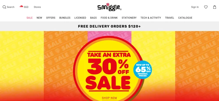 Screenshot Smiggle.sg