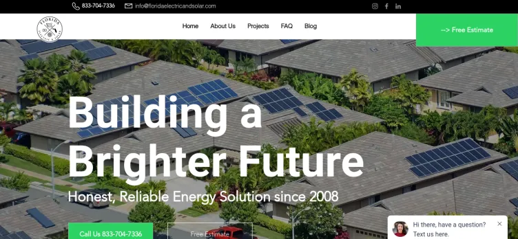 Screenshot Florida Electric & Solar