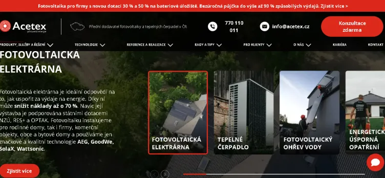 Screenshot Acetex.cz