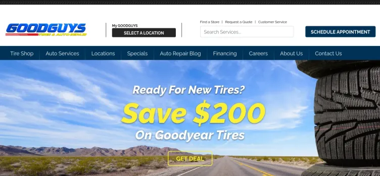 Screenshot GoodGuys-Tire.com