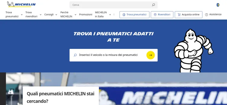 Screenshot Michelin.it