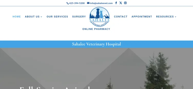 Screenshot SahaleeVet.com