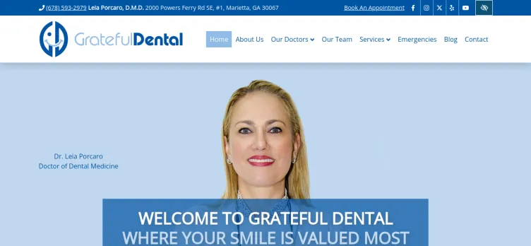 Screenshot Grateful Dental