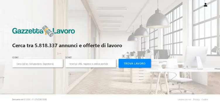 Screenshot Gazzettalavoro