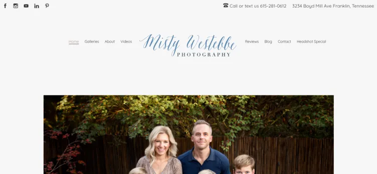 Screenshot Misty Westebbe Photography