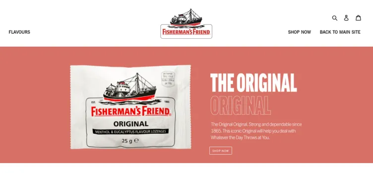 Screenshot FishermansFriend.com