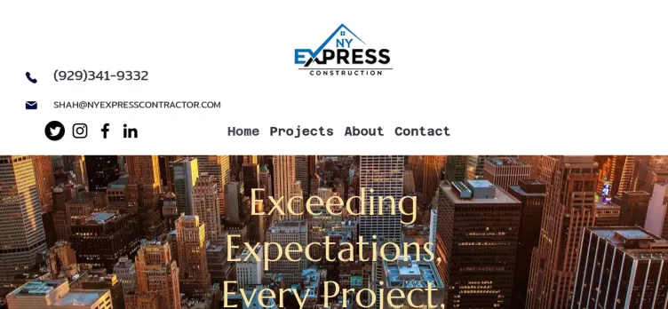 Screenshot NY Express Contracto