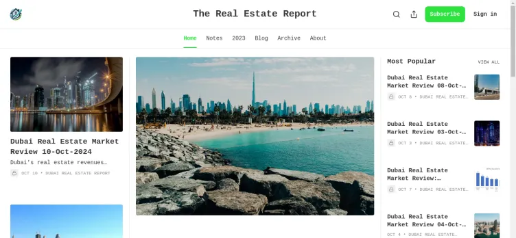 Screenshot The Real Estate Report