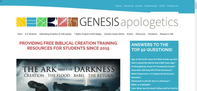 Screenshot Genesis Apologetics