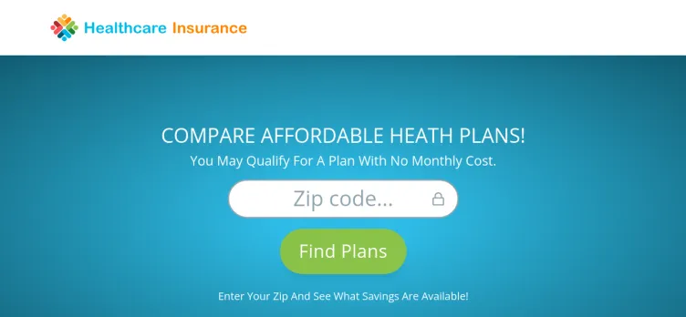 Screenshot Healthcare Insurance