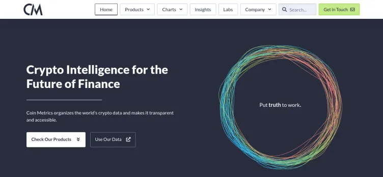 Screenshot Coin Metrics