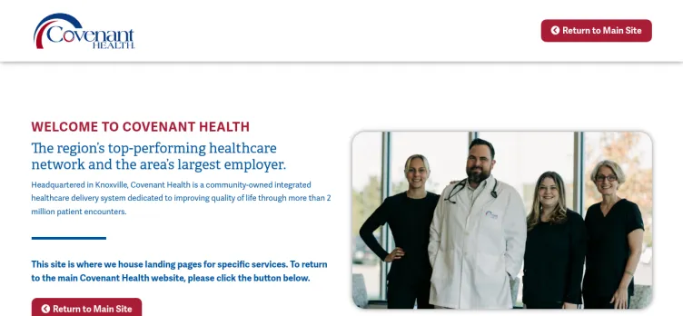 Screenshot Covenant Health