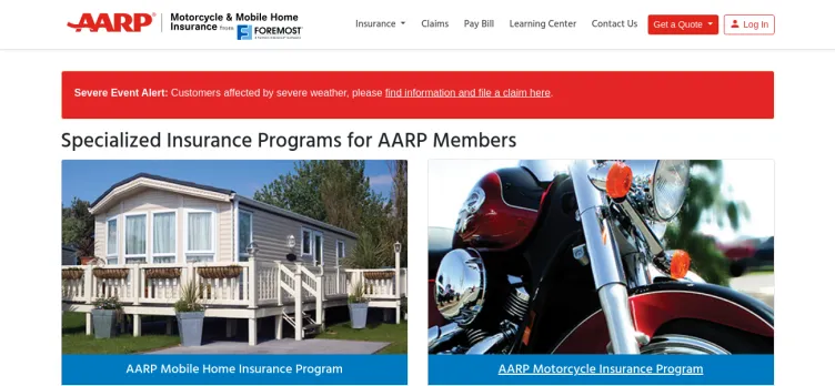 Screenshot AARPForemost.com