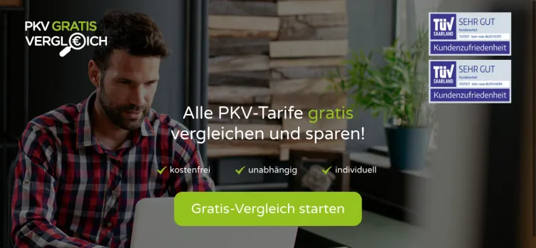 Screenshot PKV Gratisvergleich