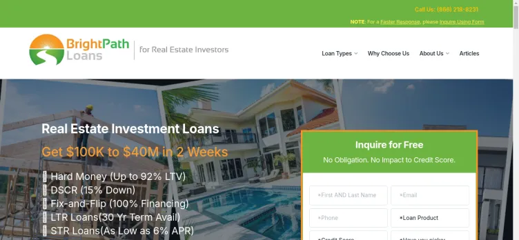 Screenshot BrightPath Loans