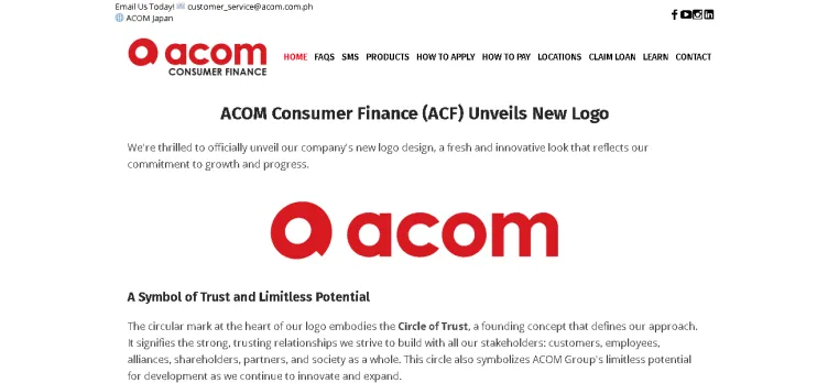 Screenshot Acom.com.ph