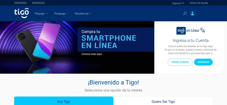 Screenshot Tigo.com.gt