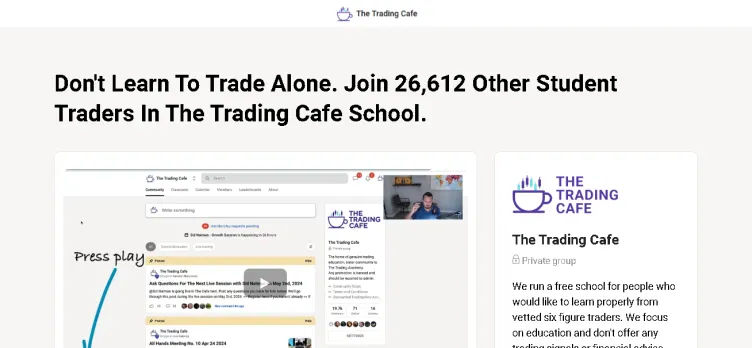 Screenshot The Trading Cafe