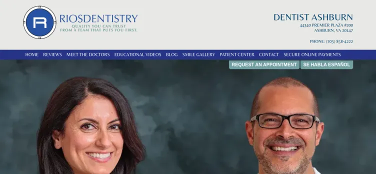 Screenshot Rios Dentistry