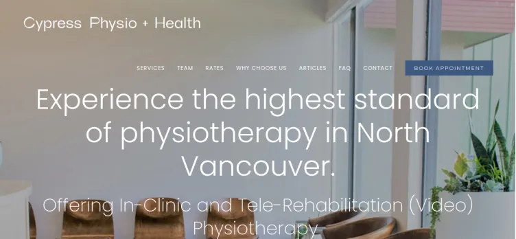 Screenshot CypressPhysio.ca