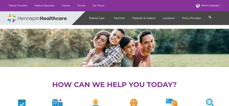 Screenshot Hennepin Healthcare