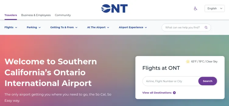 Screenshot FlyOntario.com