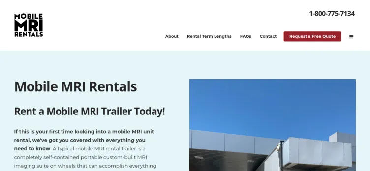 Screenshot Mobile MRI Rentals