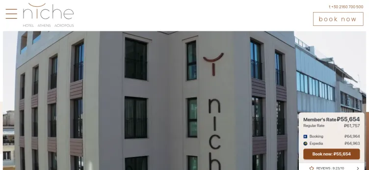 Screenshot Niche Hotel Athens