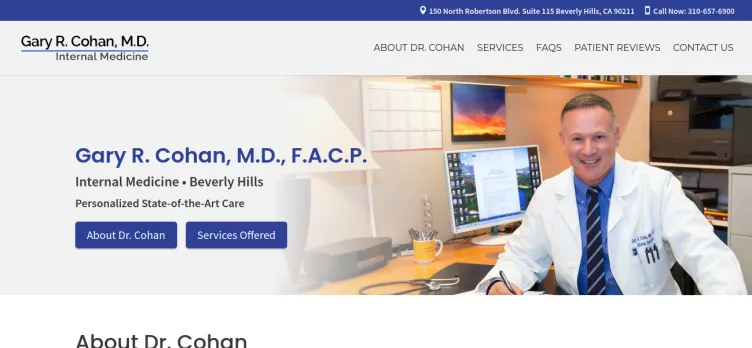 Screenshot DoctorCohan.com