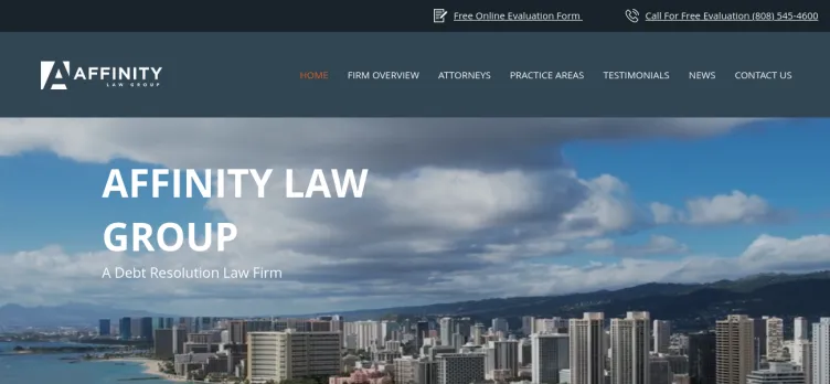 Screenshot AffinityLaw.com