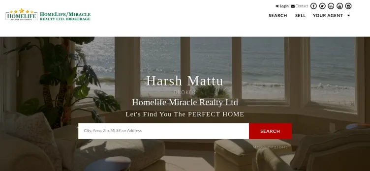 Screenshot Miraclerealty.com