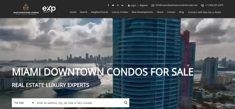 Screenshot Miami Downtown Condos For Sale