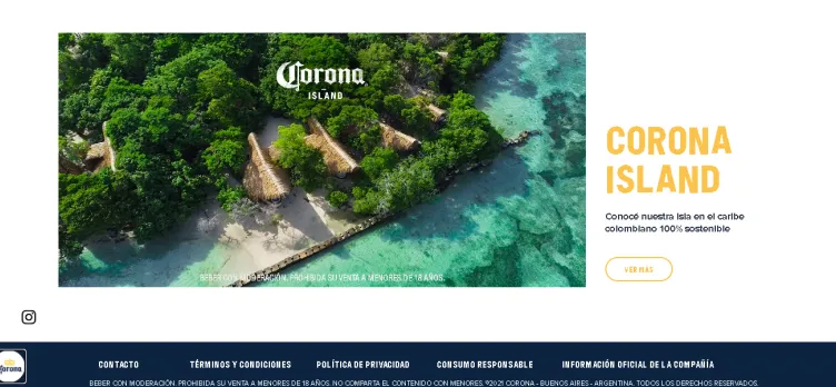 Screenshot CervezaCorona.com.ar