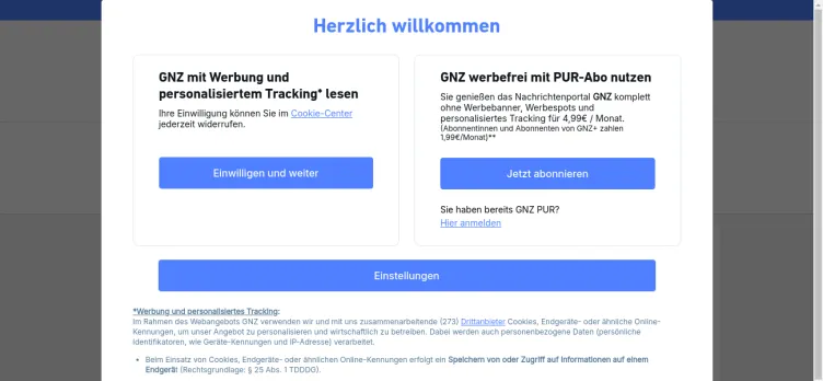 Screenshot GNZ.de