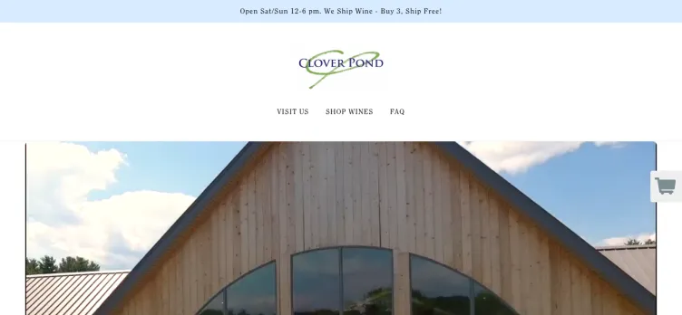 Screenshot Clover Pond Vineyard