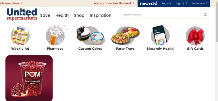 Screenshot United Supermarkets