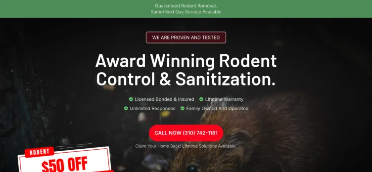 Screenshot Go Rodent Control