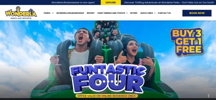 Screenshot Wonderla.com