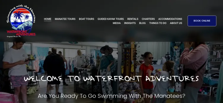 Screenshot SwimmingWithTheManatees.com