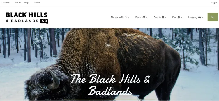 Screenshot BlackHillsBadlands.com