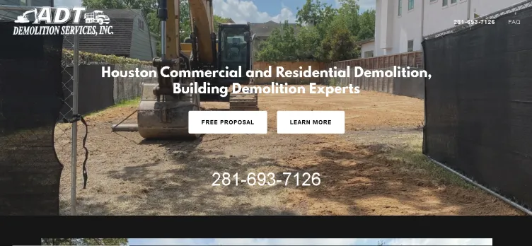 Screenshot ADTDemolition.com