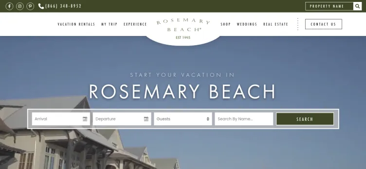 Screenshot RosemaryBeach.com