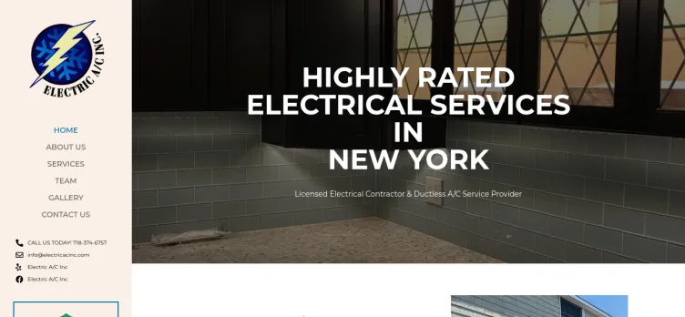 Screenshot ElectricACInc.com